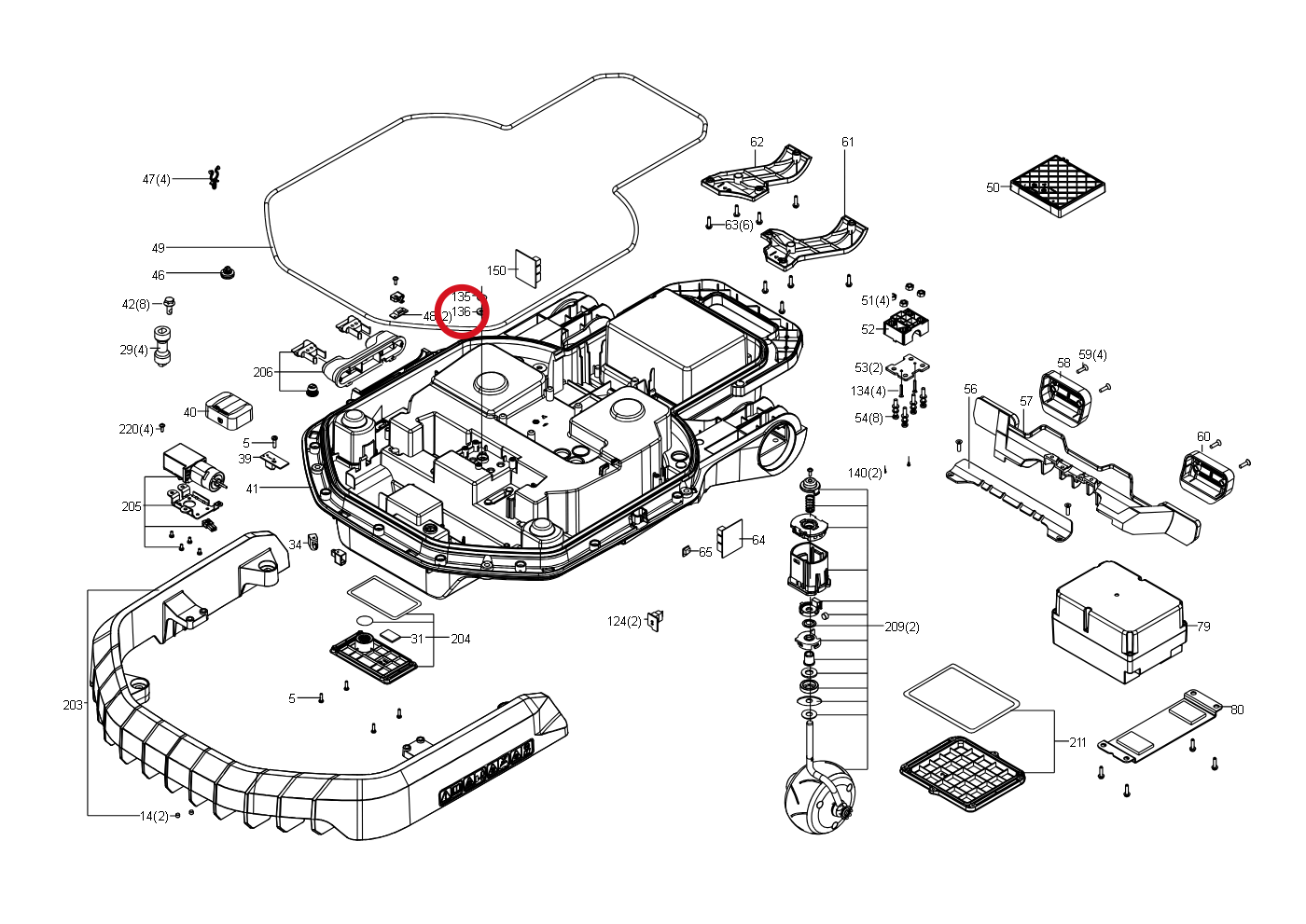 Kress Filzring 59002487 – Position in der Explosionszeichnung