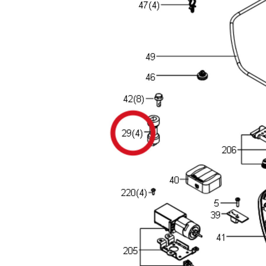 Kress Schwingender Fuß 59002503 – Position in der Explosionszeichnung