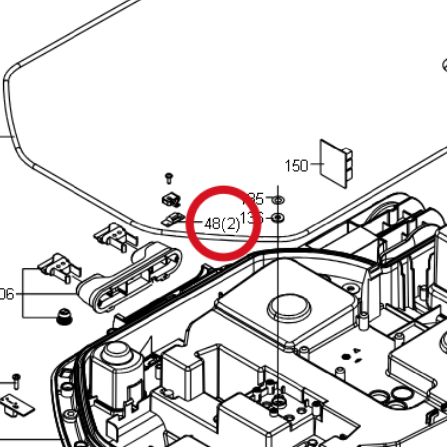 Kress Crash-Hall-Sensor-Platine 59002592 – Position in der Explosionszeichnung