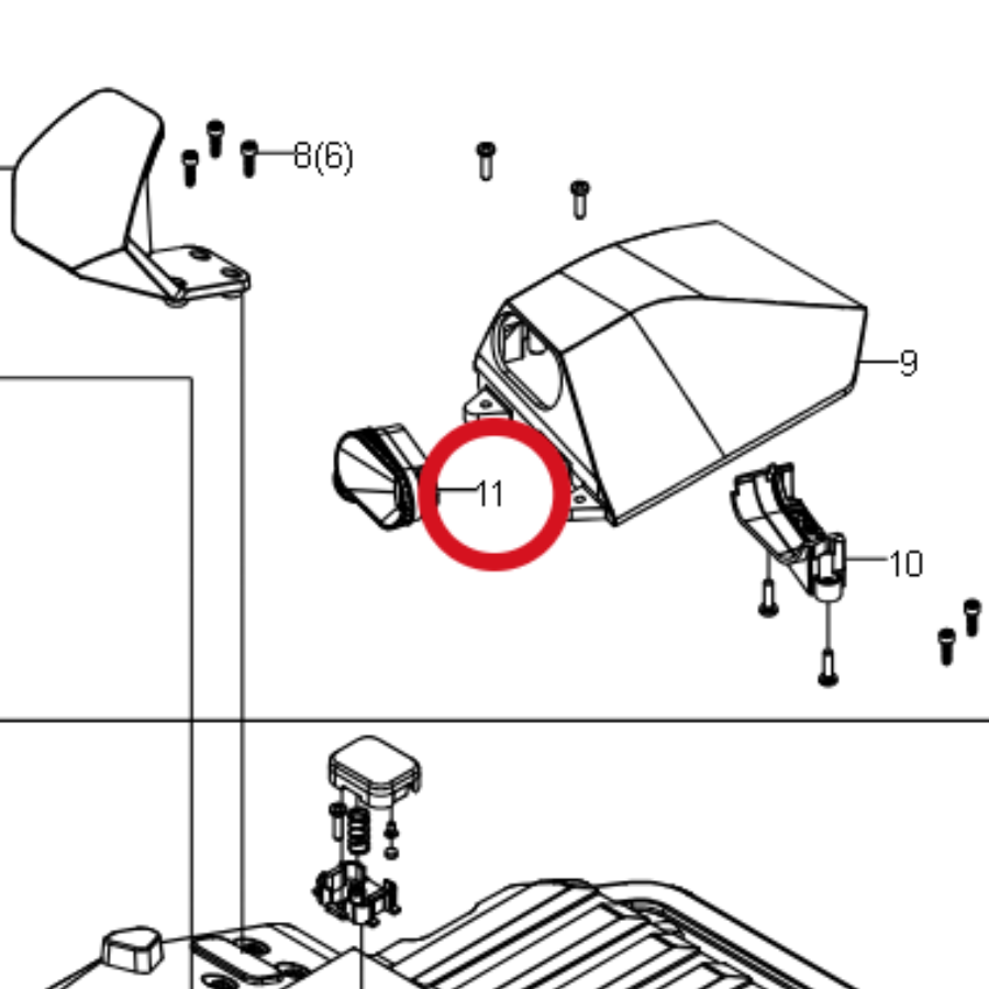 Kress Linker Ultraschallsensor 59002602 – Position in der Explosionszeichnung