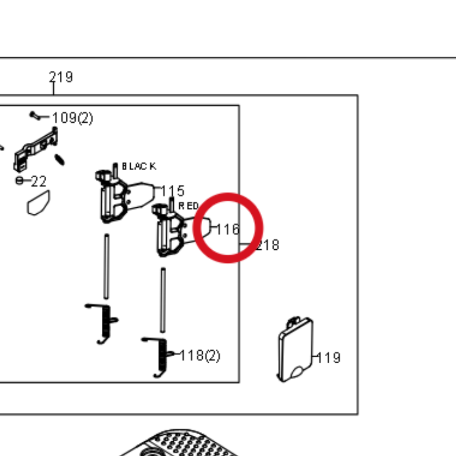 Kress Klemme (Schwarz) 59002618 – Position in der Explosionszeichnung