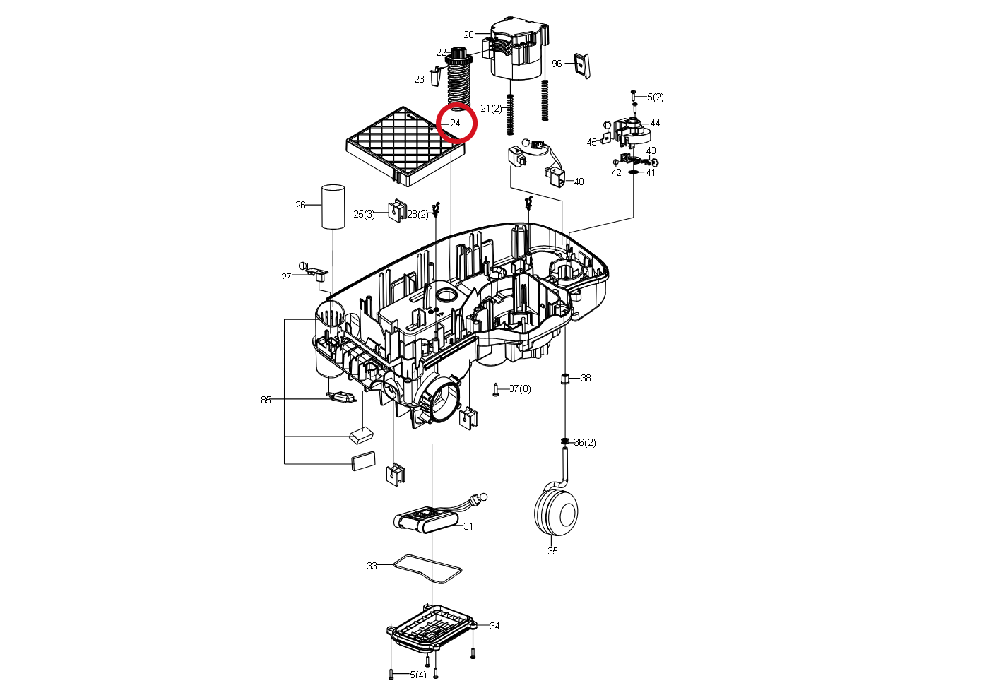Kress Hauptplatine 59002664 – Position in der Explosionszeichnung