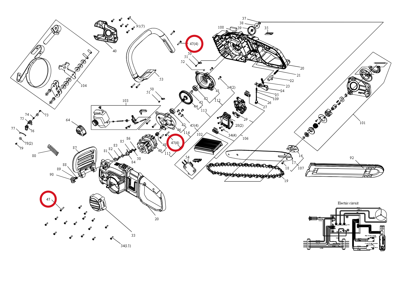 Kress Selbstschneidende Schraube ST3,9x25 59003098 – Position in der Explosionszeichnung