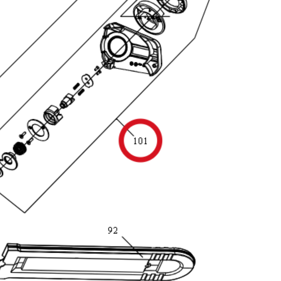 Kress Abdeckung des Kettenrads 59003111 – Position in der Explosionszeichnung