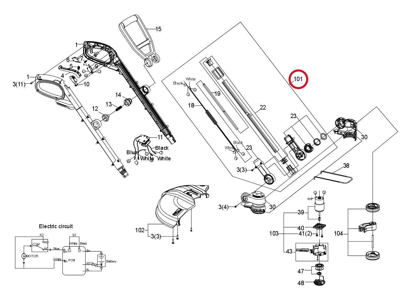 Kress Aluminiumrohr &amp;amp;Mantel Montage 59003368 – Position in der Explosionszeichnung