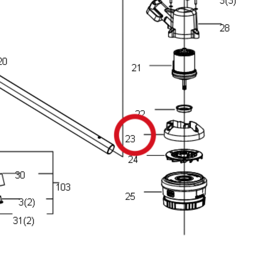 Kress Motorgehäuse 59003382 – Position in der Explosionszeichnung