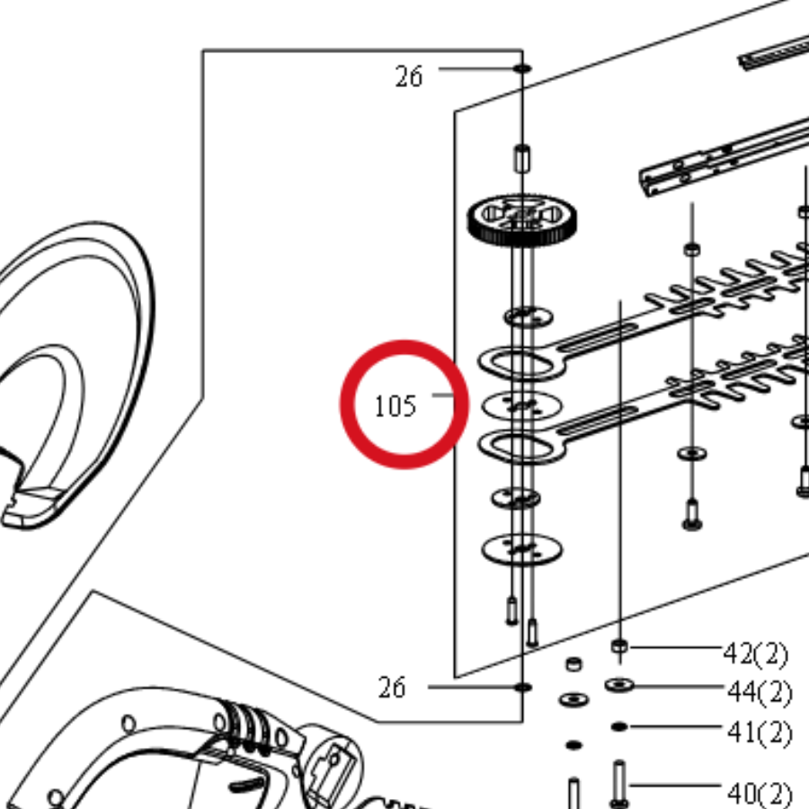 Kress 52cm Heckenscherenblatt für KA0412 59003388 – Position in der Explosionszeichnung