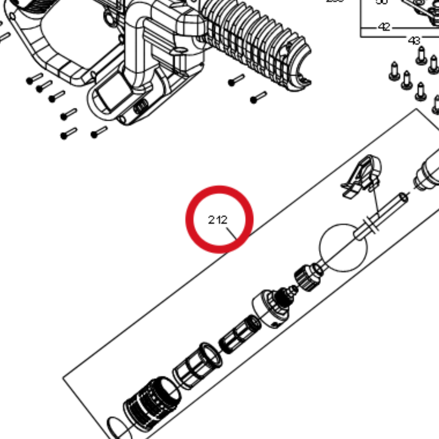 Kress Ansaugschlauch-Baugruppe 59003500 – Position in der Explosionszeichnung