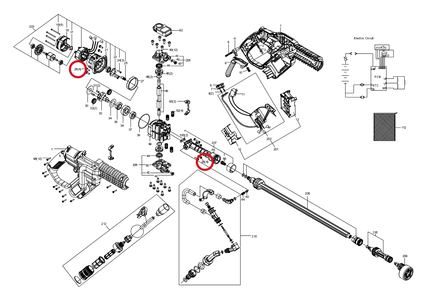 Kress Selbstschneidende Schraube ST3.9X16 59003502 – Position in der Explosionszeichnung
