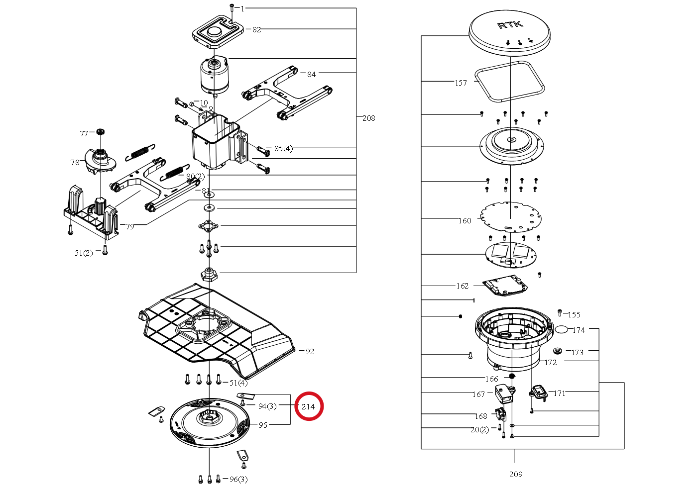 Kress Baugruppe Messerteller 59003699 – Position in der Explosionszeichnung