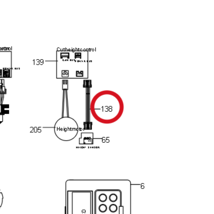 Kress Kabel der Höhensteuerungsplatine 59003708 – Position in der Explosionszeichnung
