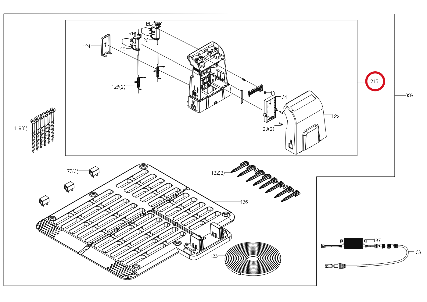Kress Montage des Ladestationsturms 59003731 – Position in der Explosionszeichnung