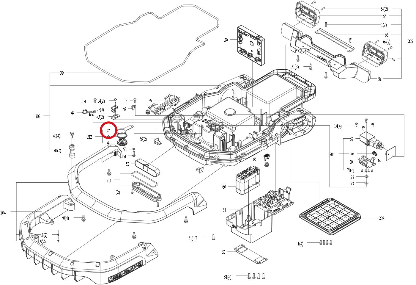 Kress Verbindungsplatte 59003740 – Position in der Explosionszeichnung