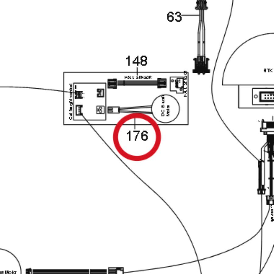 Kress Kabel des Höhenverstellmotors 59003782 – Position in der Explosionszeichnung