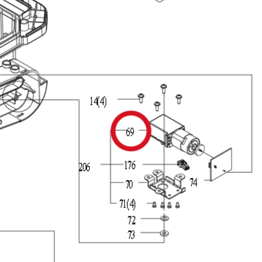 Kress Motor für Höhenverstellung 59003783 – Position in der Explosionszeichnung