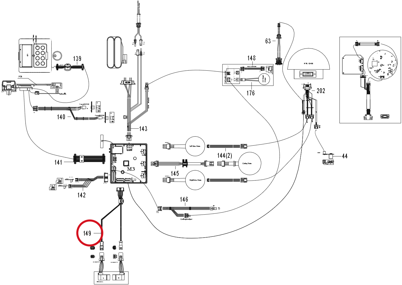 Kress Kabel des Ultraschallsensors 59003788 – Position in der Explosionszeichnung
