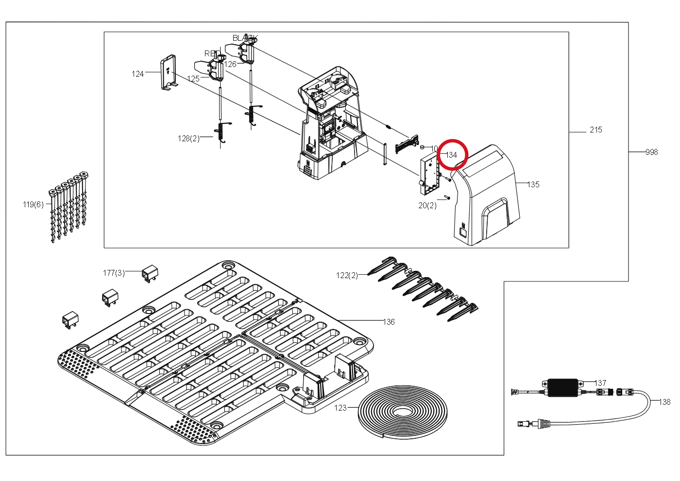 Kress Stromversorgungsplatine 59003827 – Position in der Explosionszeichnung