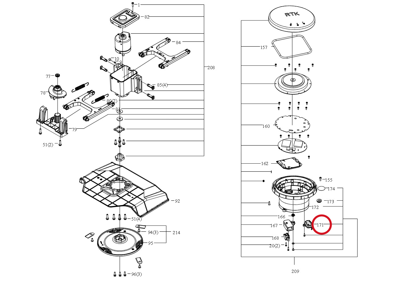 Kress Knopf 59003834 – Position in der Explosionszeichnung