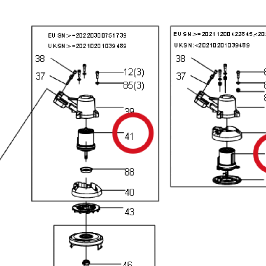Kress Motor 59004043 – Position in der Explosionszeichnung