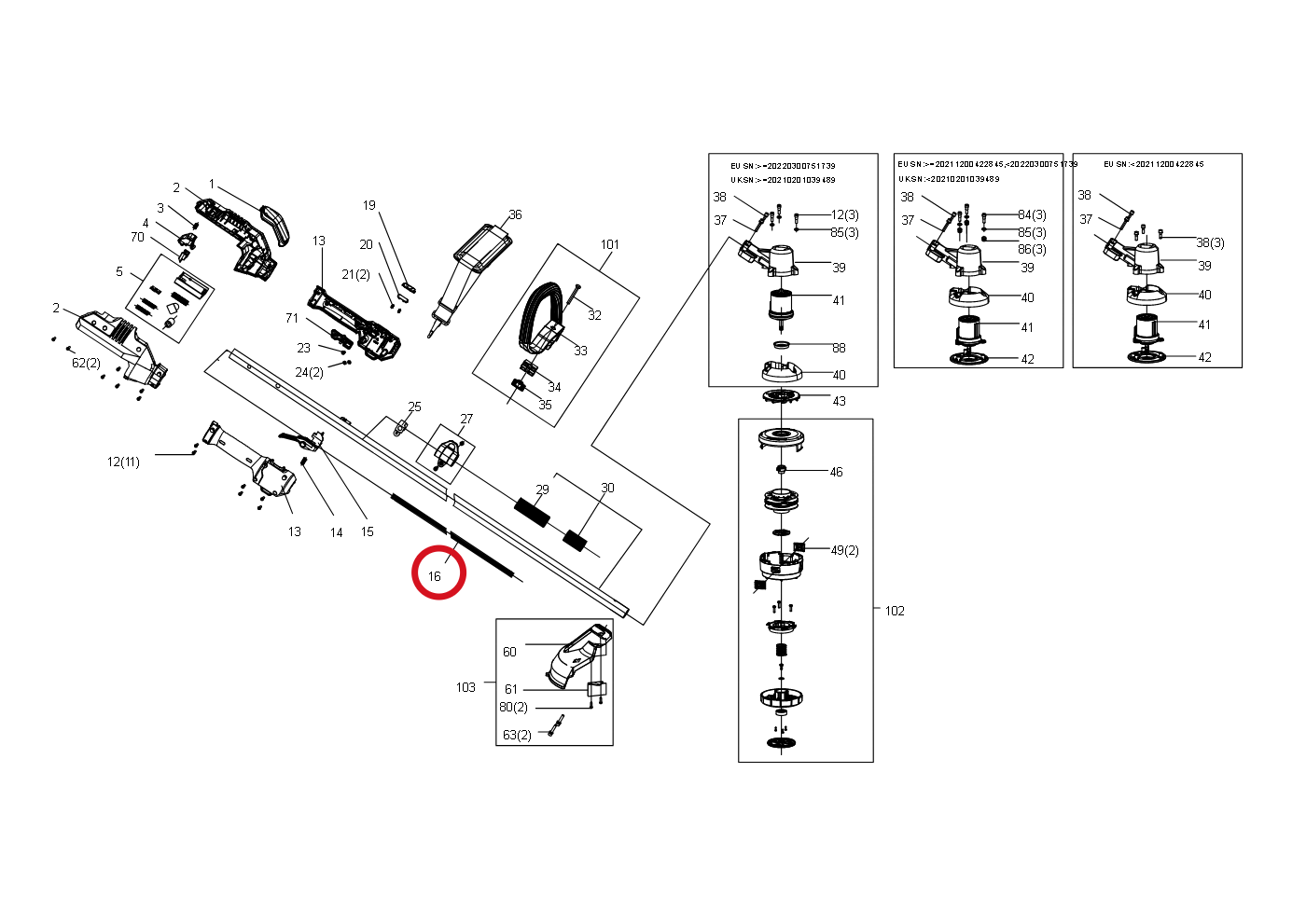 Kress Elektrische Kabelmontage 59004153 – Position in der Explosionszeichnung