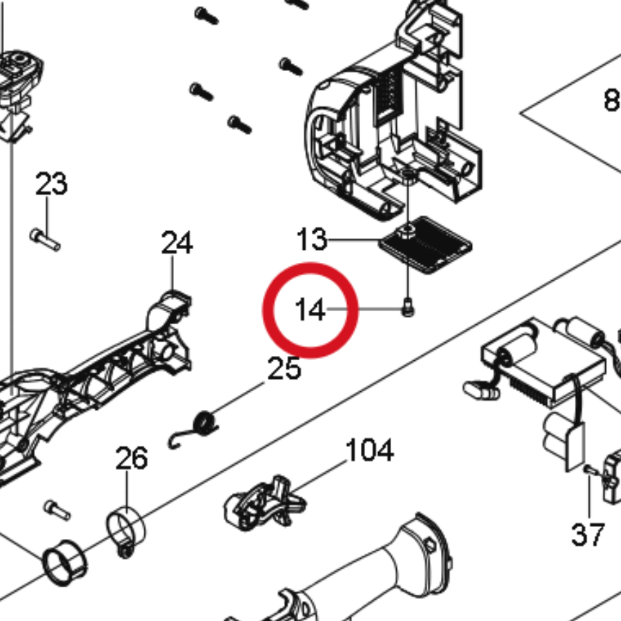 Kress Schraube M5*9 59004207 – Position in der Explosionszeichnung
