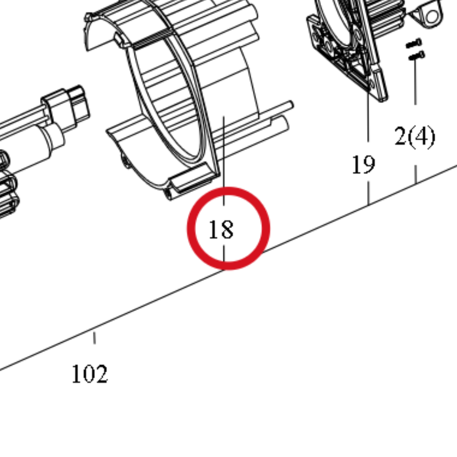 Kress Motor-Gehäuse 59004227 – Position in der Explosionszeichnung