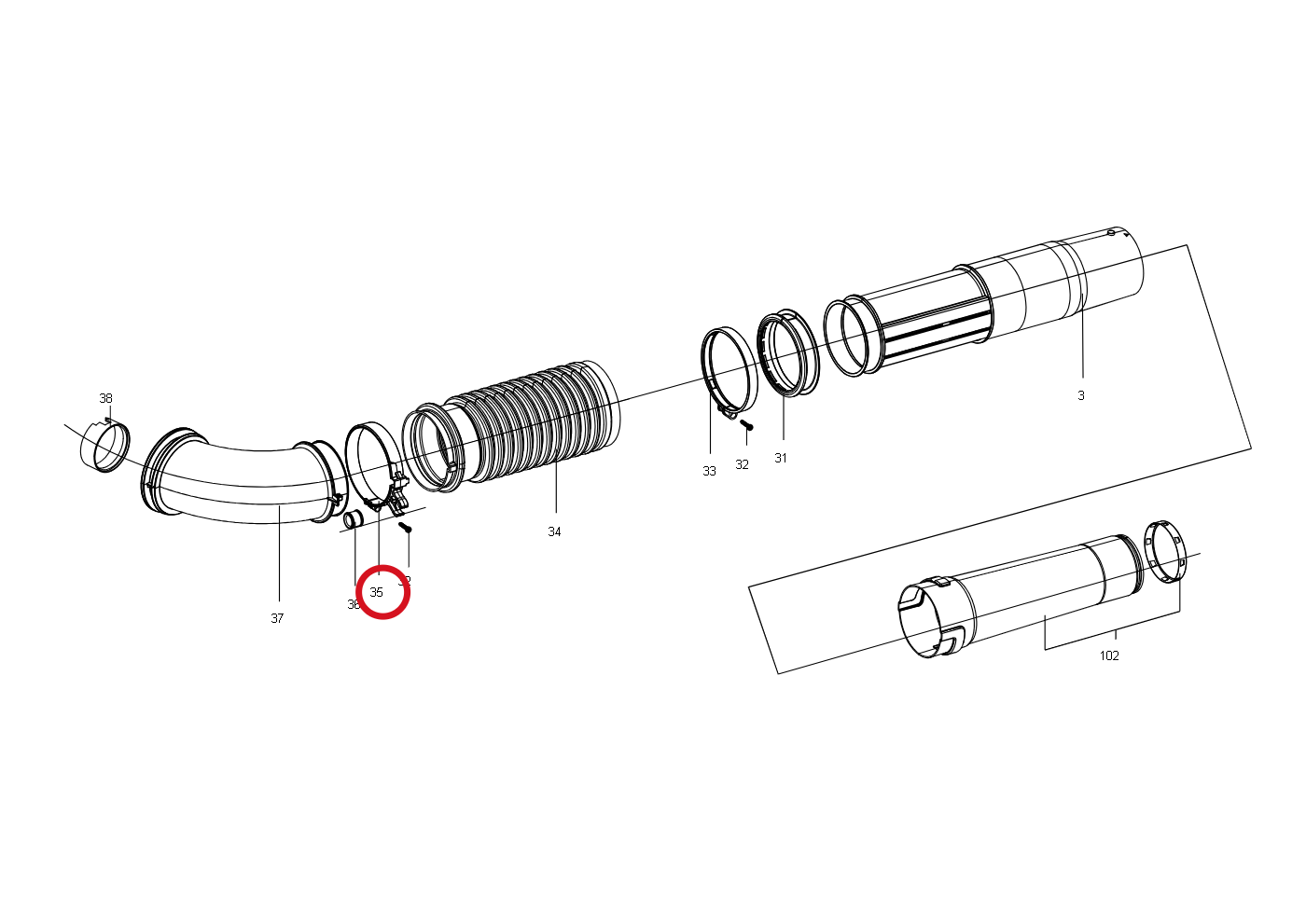 Kress Klemme 59004290 – Position in der Explosionszeichnung