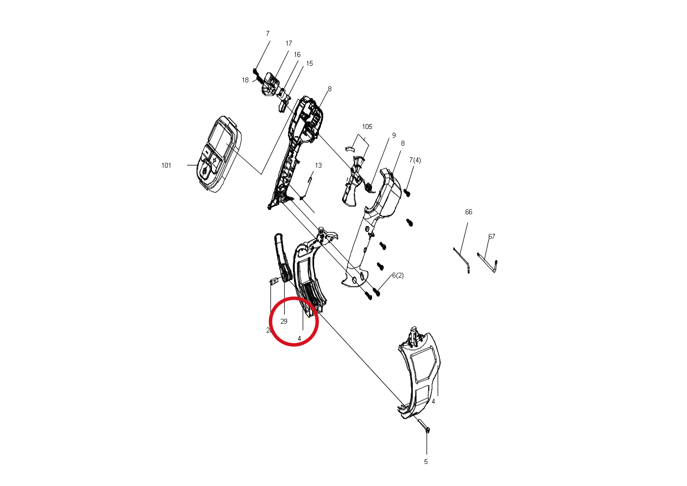 Kress Vordere Griffklemme 59004303 – Position in der Explosionszeichnung