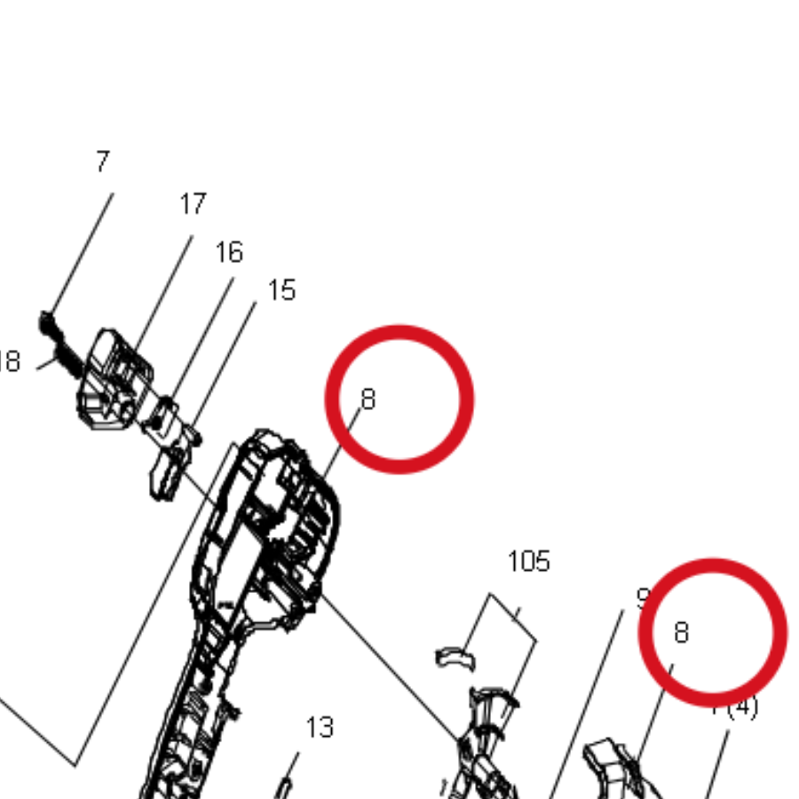 Kress Zusatzhandgriff 59004323 – Position in der Explosionszeichnung