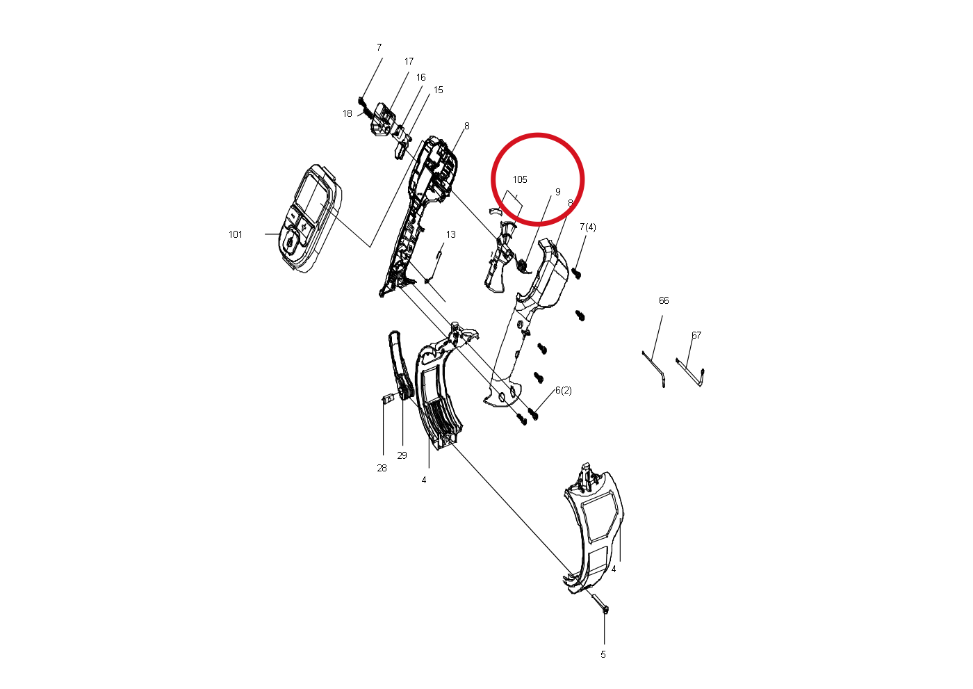 Kress Abzugsbaugruppe 59004451 – Position in der Explosionszeichnung