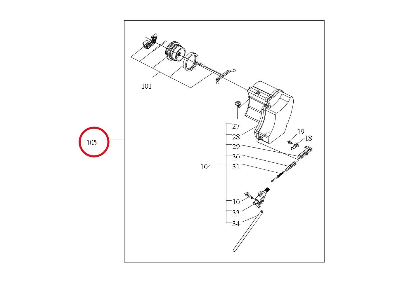 Kress Kraftstofftank-Baugruppe 59004475 – Position in der Explosionszeichnung
