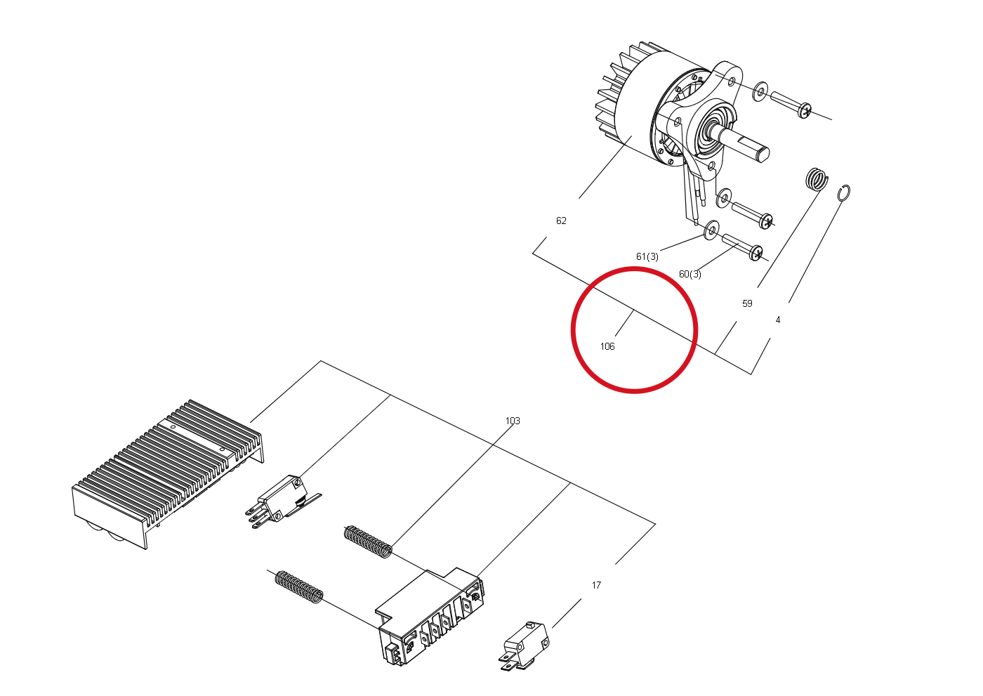 Kress Motor kpl. 59004476 – Position in der Explosionszeichnung