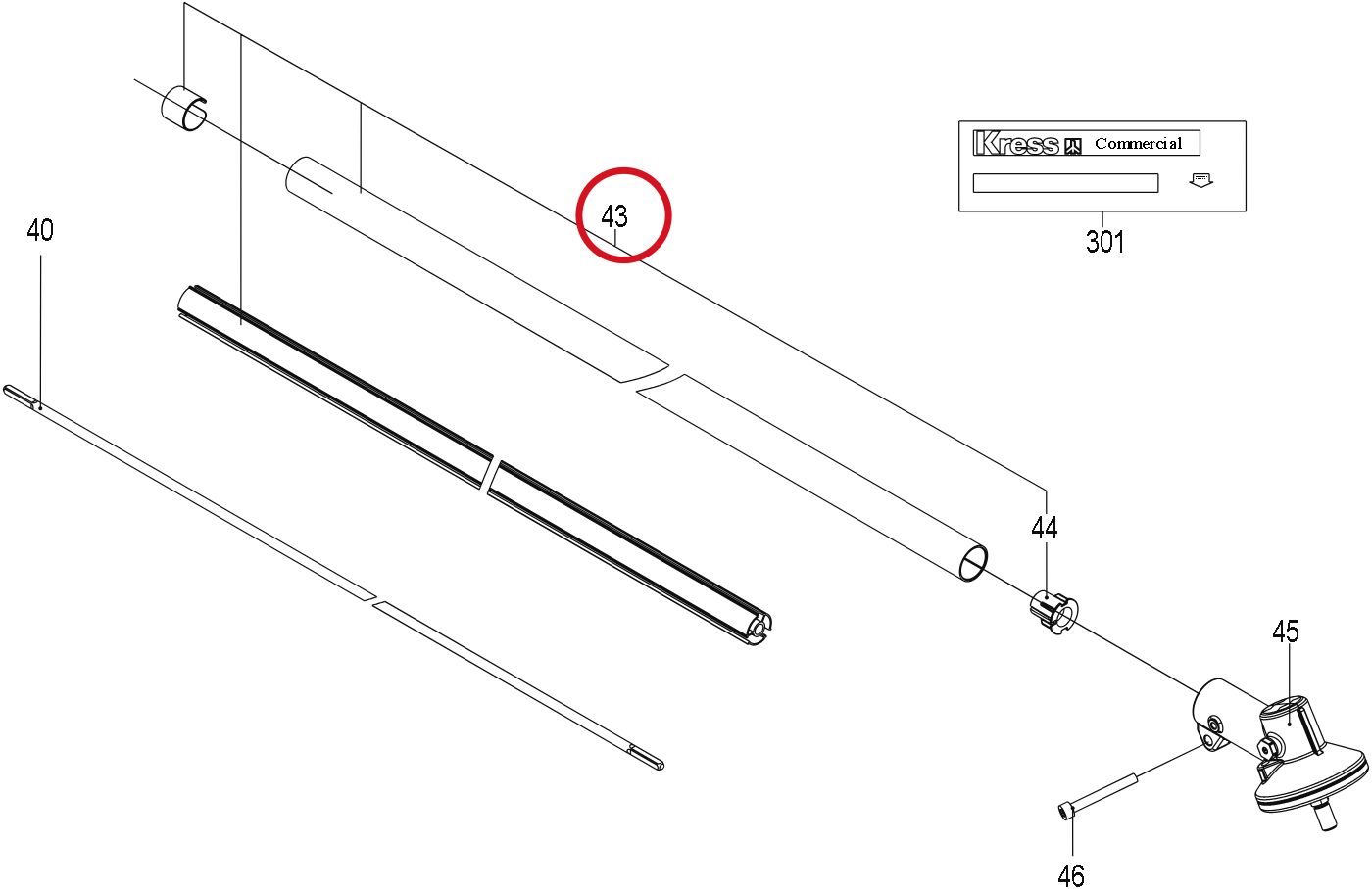 Kress Aluminiumrohr 59004552 – Position in der Explosionszeichnung