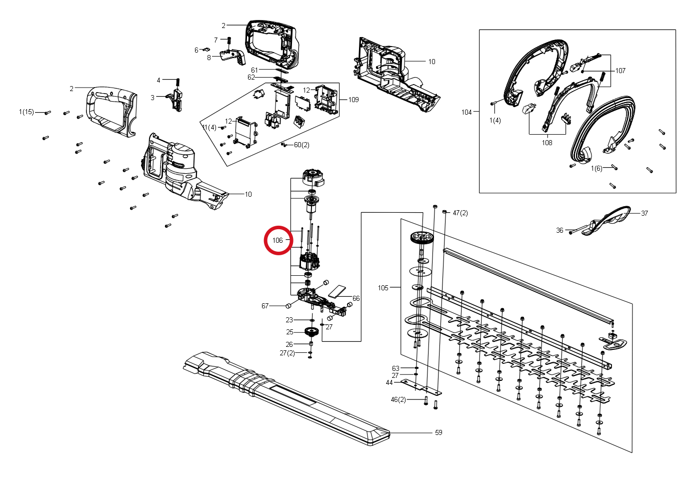 Kress Motorset 59004581 – Position in der Explosionszeichnung