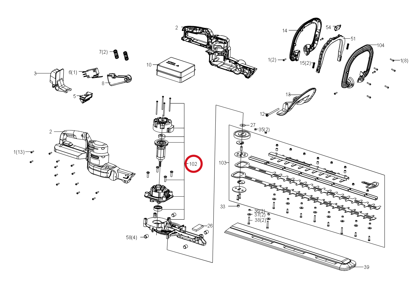 Kress Motorset 59004596 – Position in der Explosionszeichnung