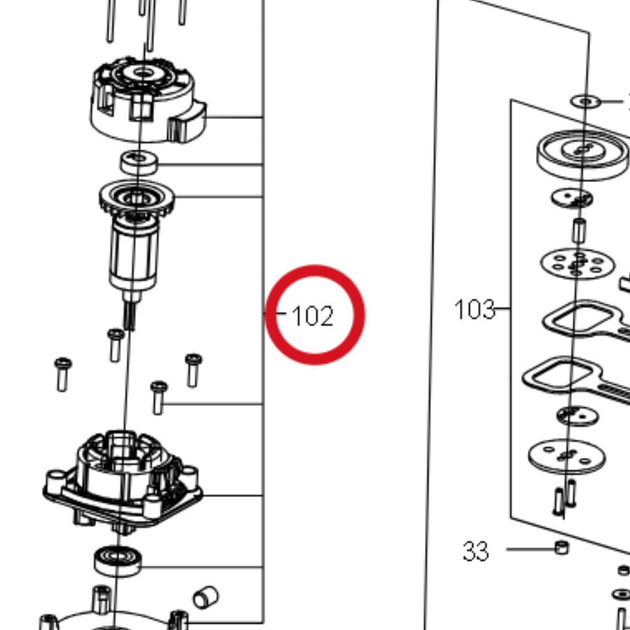 Kress Motorset 59004596 – Position in der Explosionszeichnung