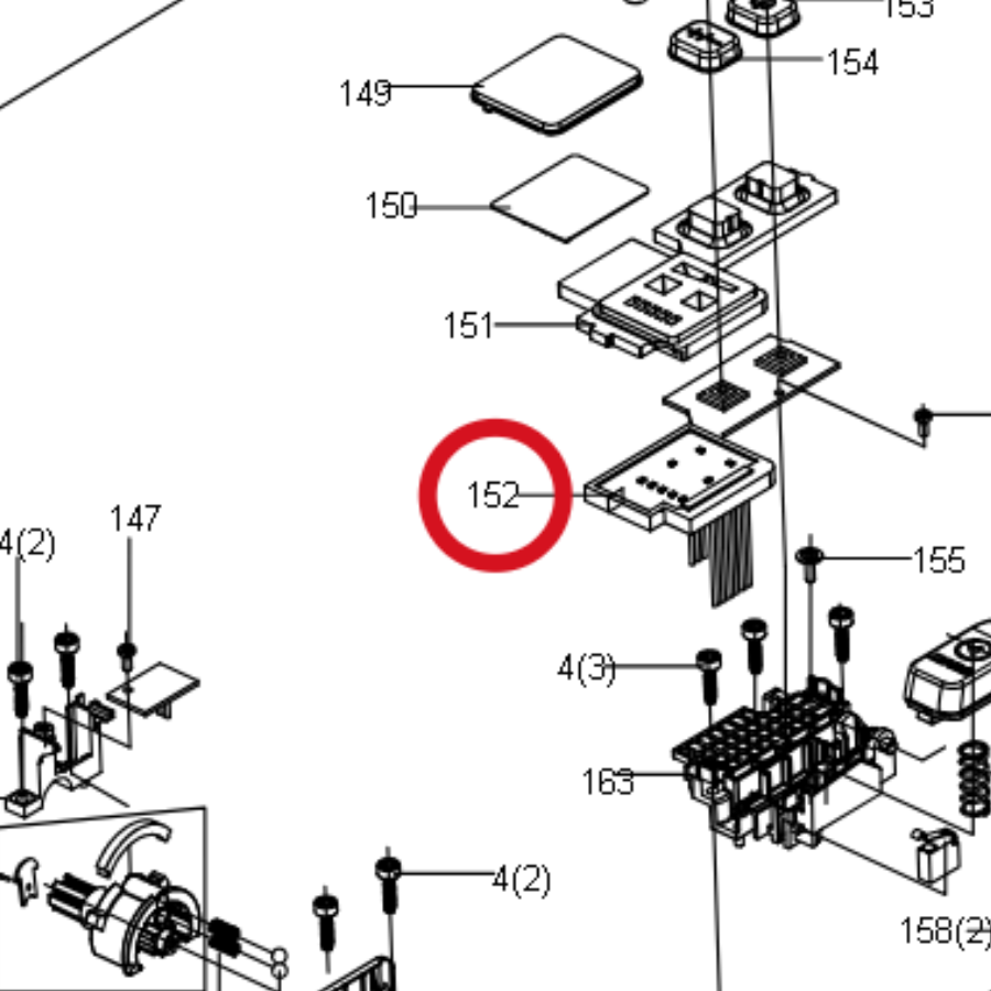 Kress Steuerplatine des Schaltkastens 59004732 – Position in der Explosionszeichnung