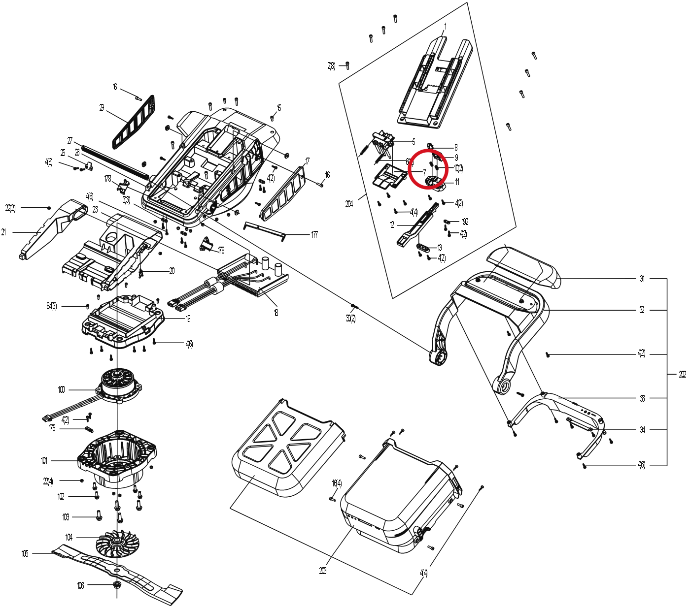 Kress Andruckplatte 59004742 – Position in der Explosionszeichnung