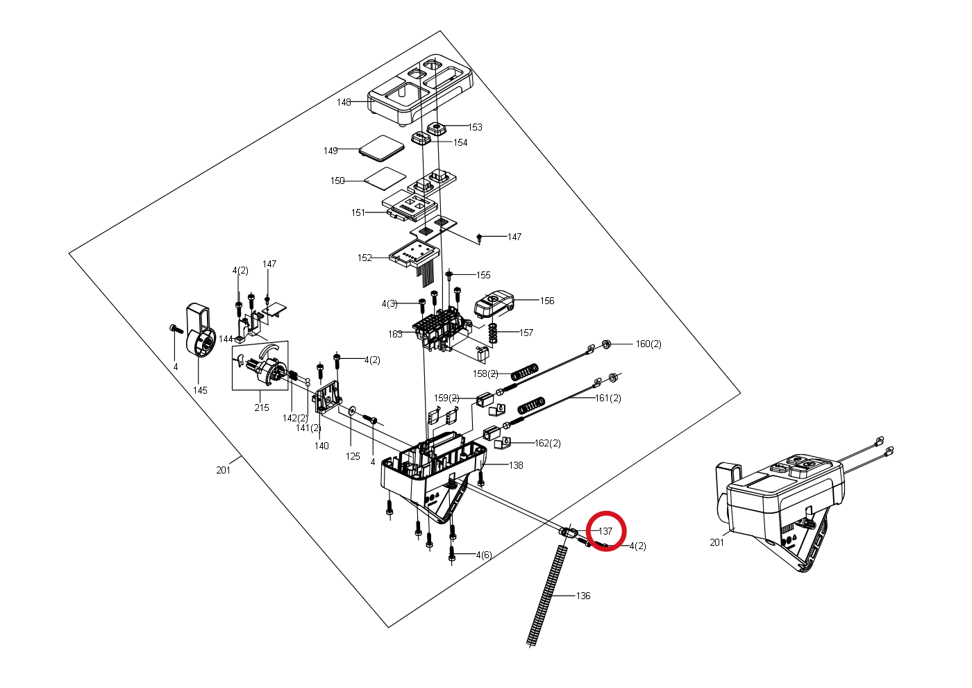 Kress Kabelschelle 59004782 – Position in der Explosionszeichnung