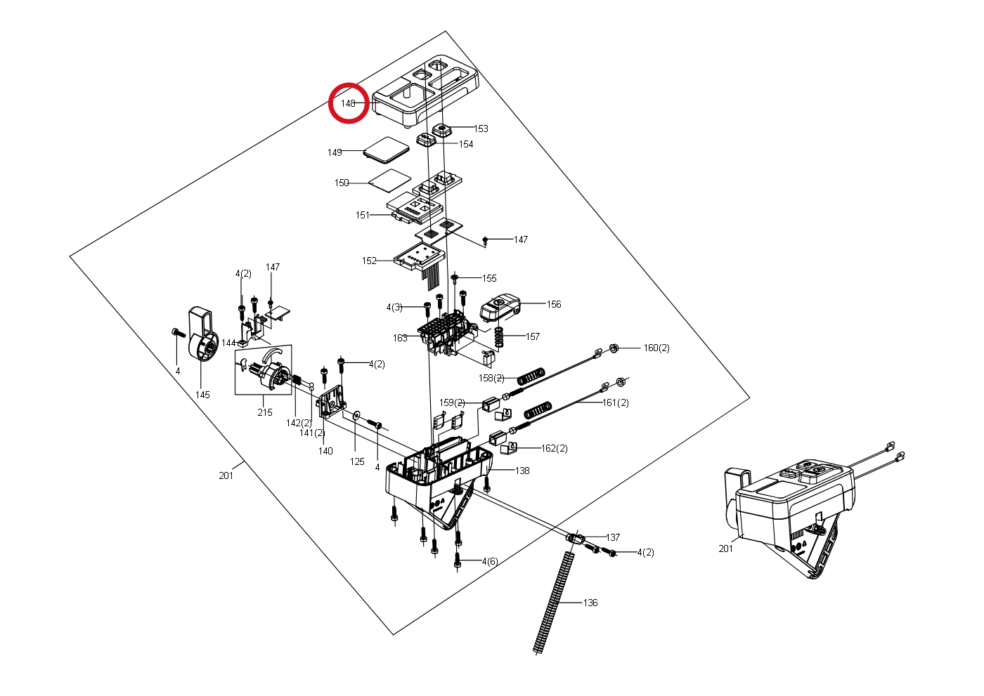 Kress Schaltkastenabdeckung 59004791 – Position in der Explosionszeichnung
