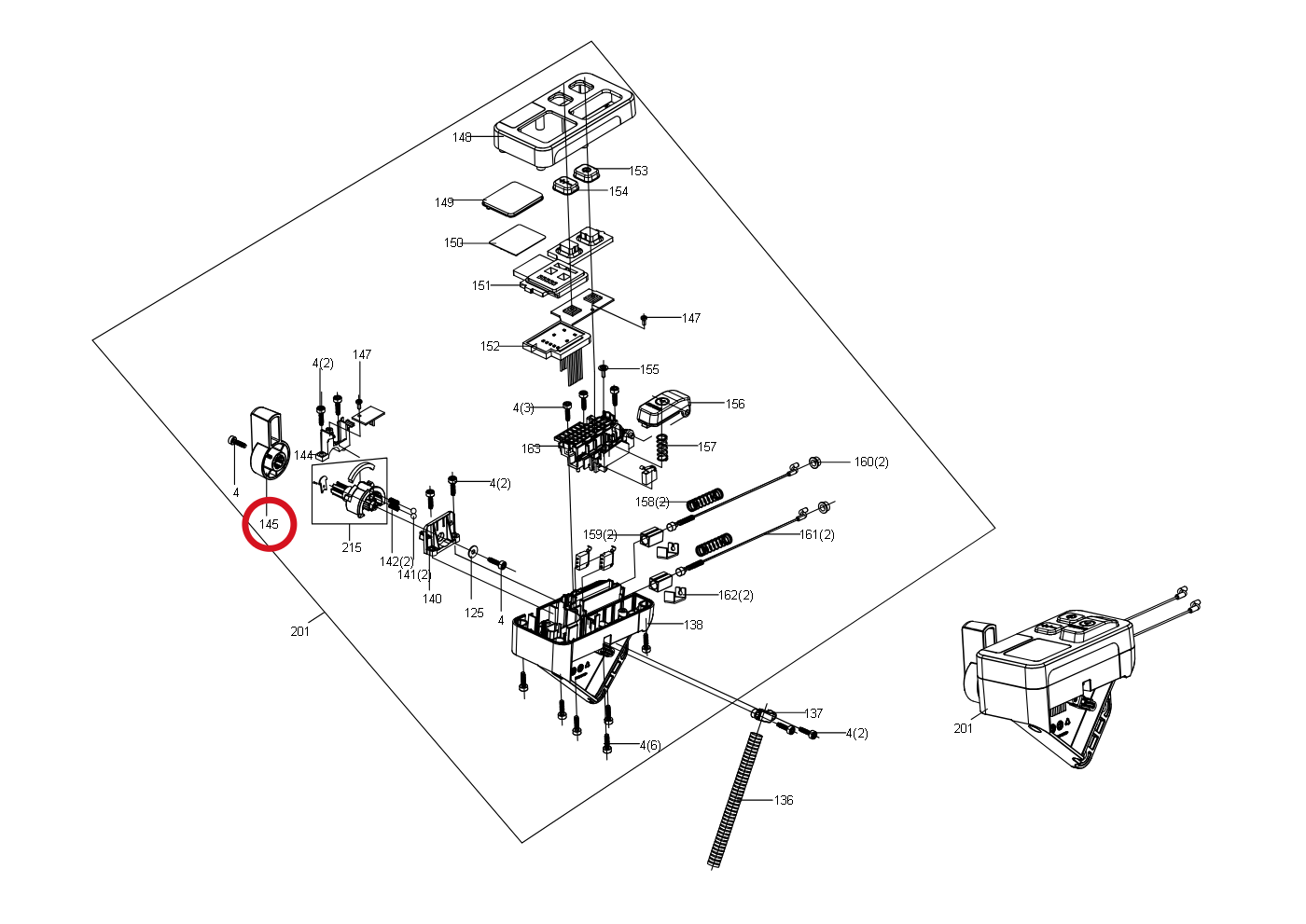 Kress Geschwindigkeitseinstellknopf 59004803 – Position in der Explosionszeichnung