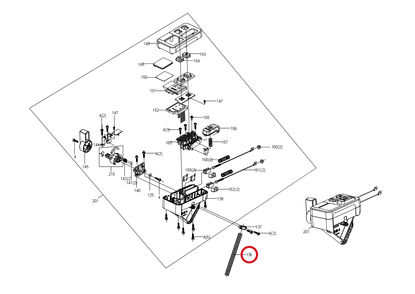 Kress Schaltkastenkabelbaum 59004837 – Position in der Explosionszeichnung