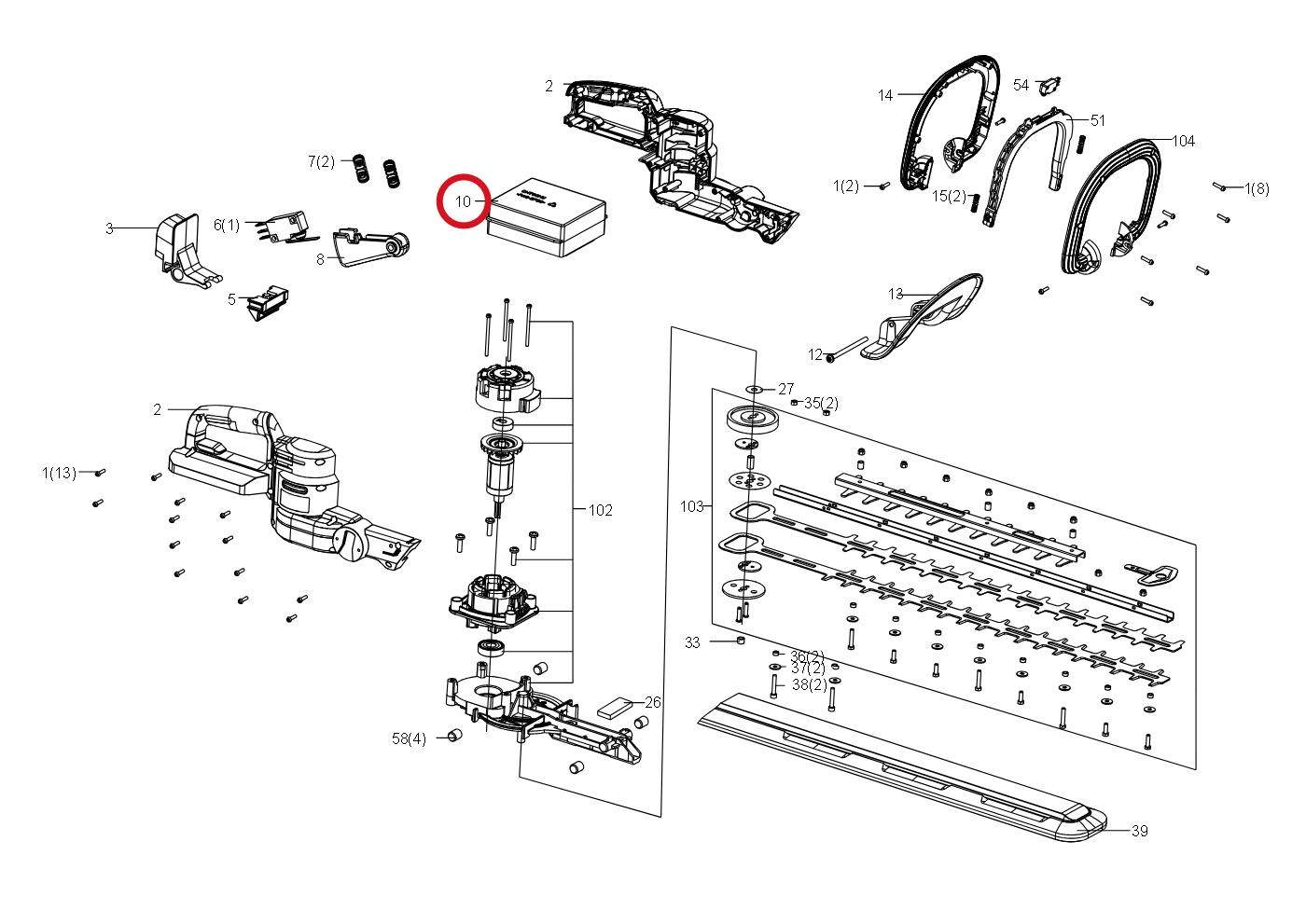 Kress Montage der Steuerplatine 59004980 – Position in der Explosionszeichnung