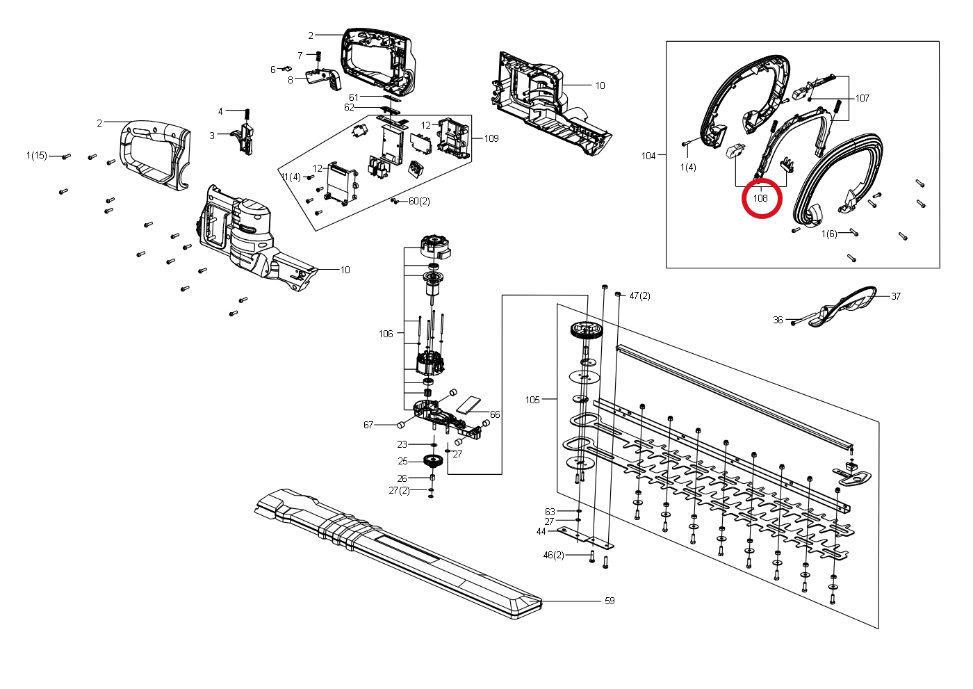 Kress Schaltersatz 59004986 – Position in der Explosionszeichnung