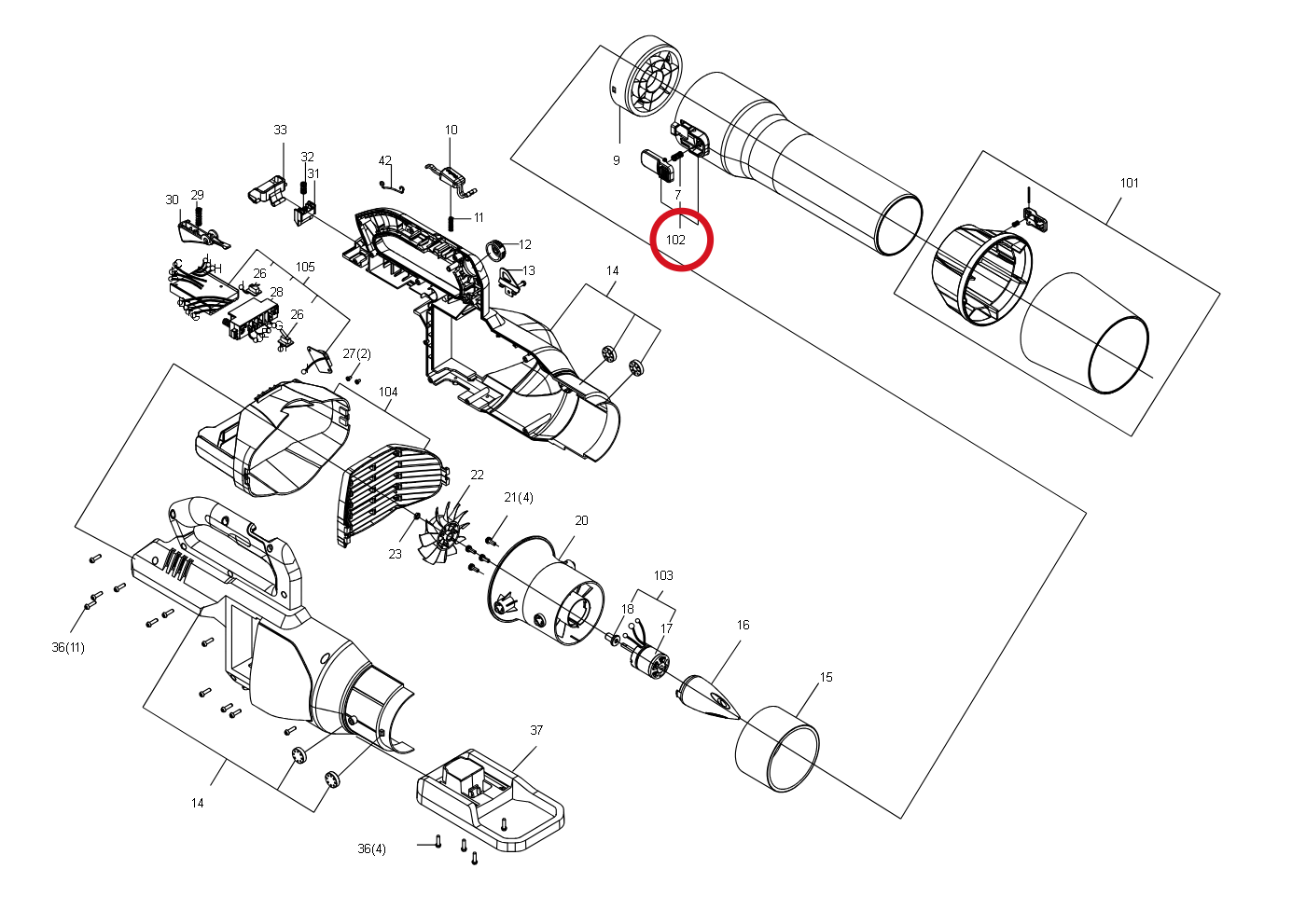 Kress Rohr 59005013 – Position in der Explosionszeichnung