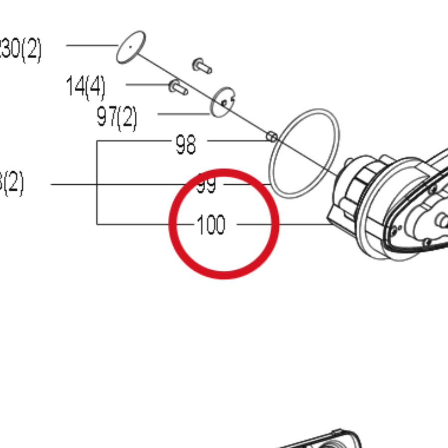 Kress Getriebegehäuse mit Motor 59005206 – Position in der Explosionszeichnung