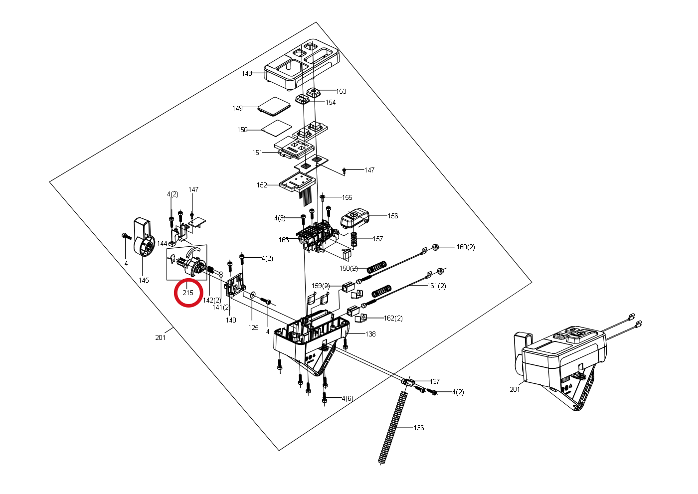 Kress Sockelhalterung&amp;Magnetringsatz 59005212 – Position in der Explosionszeichnung