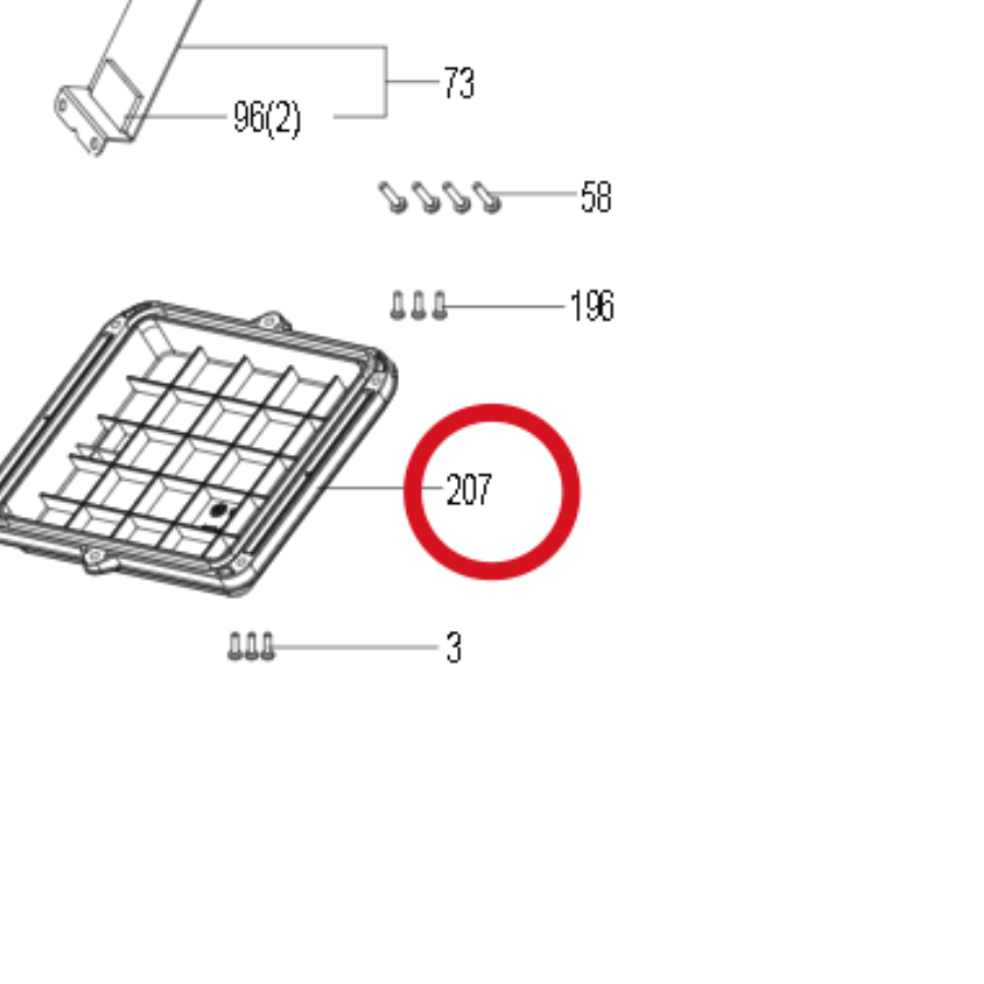 Kress Batterieabdeckung 59005296 – Position in der Explosionszeichnung