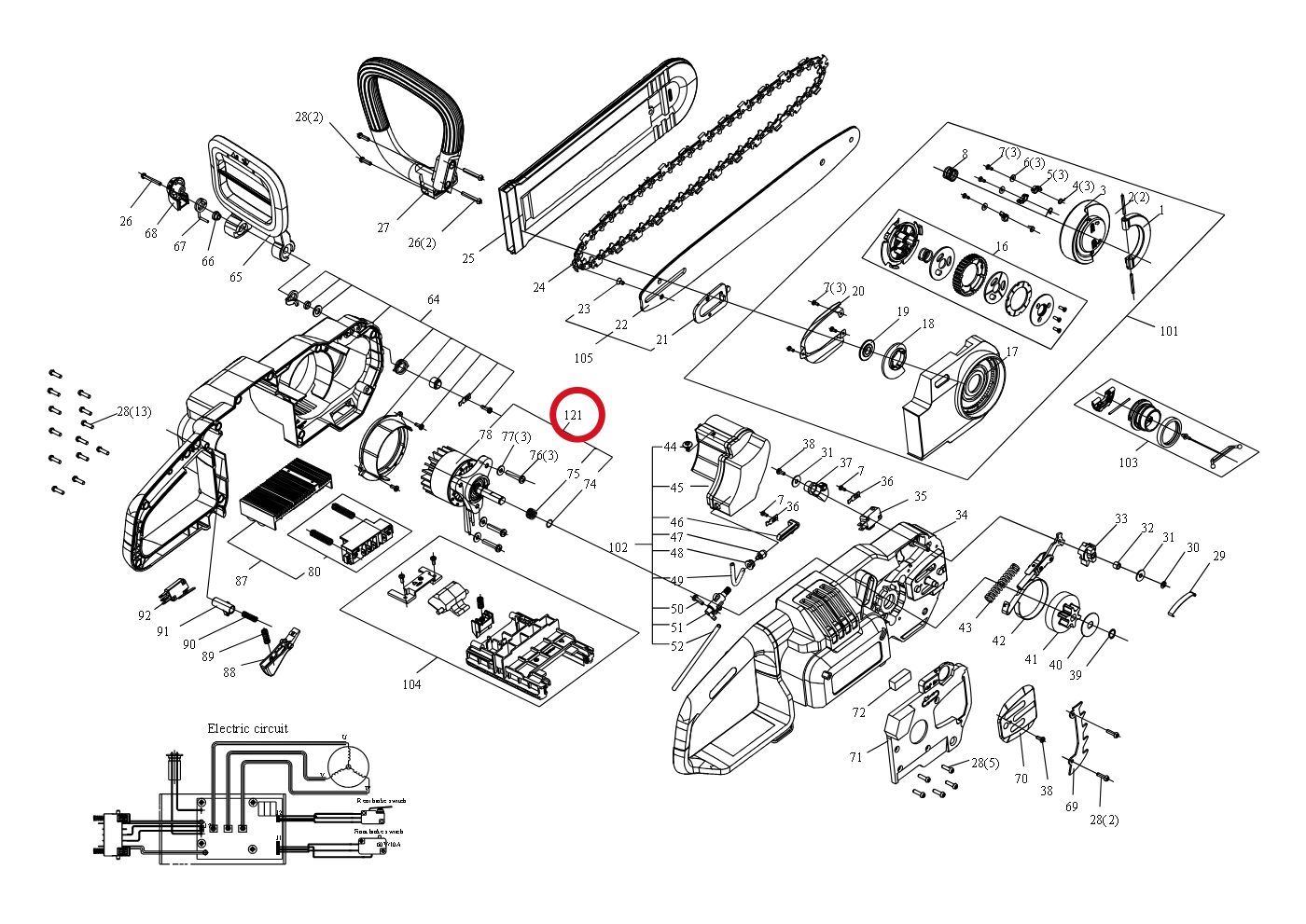 Kress Motor Satz 59005408 – Position in der Explosionszeichnung