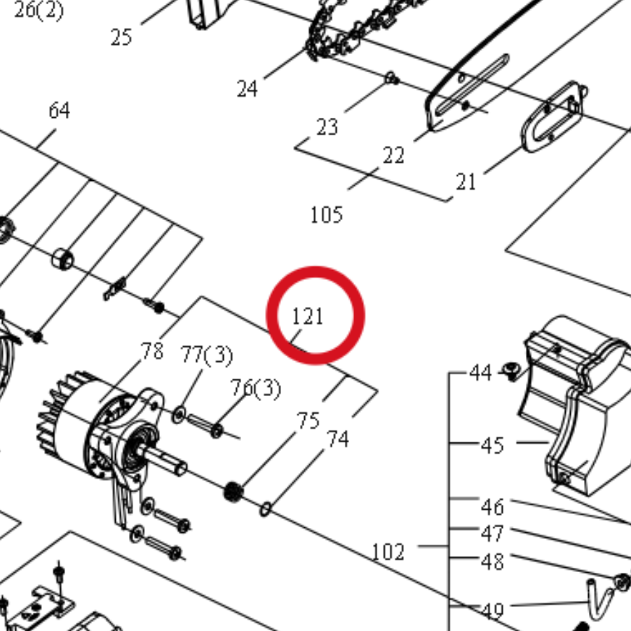 Kress Motor Satz 59005408 – Position in der Explosionszeichnung